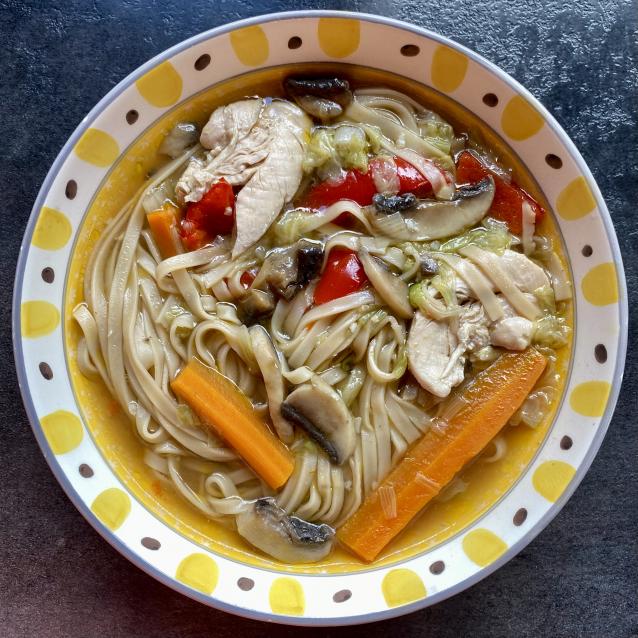 Potage asiatique au poulet